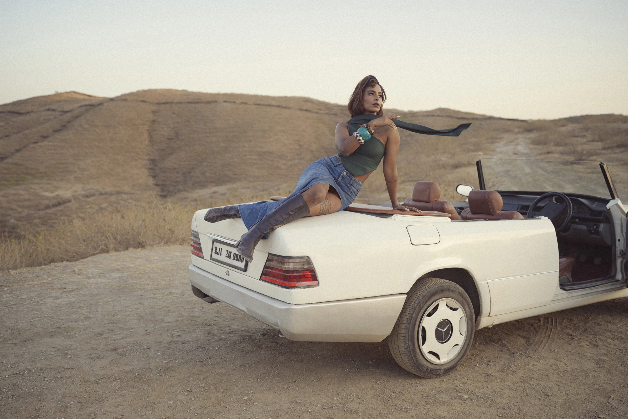 EVOQUE fashion editorial — desert highway campaign